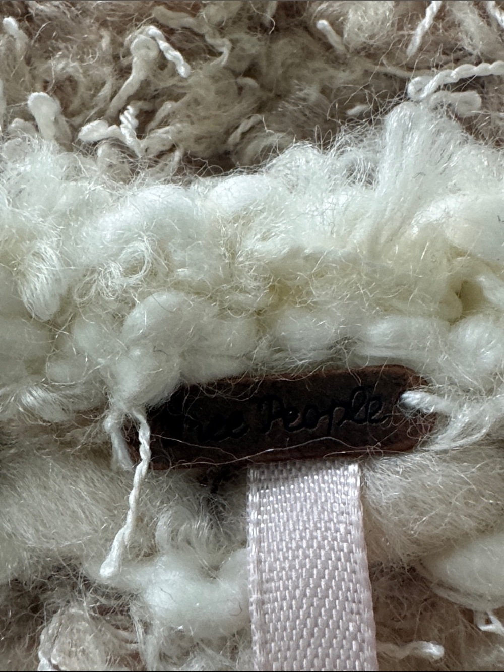 Free People Cream Hand-Knit Textured Sheep Sweater - Women - Picture 3 of 6